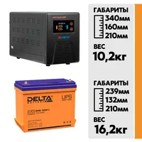 Комплект ИБП Энергия Гарант 2000 + АКБ Delta DTM 1255 L 2шт.